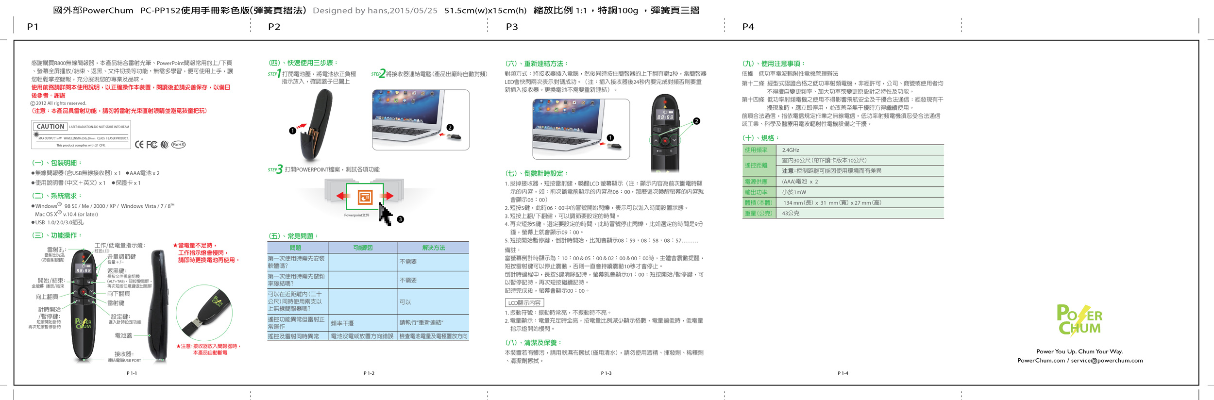 PC-PP152 user manual page 1